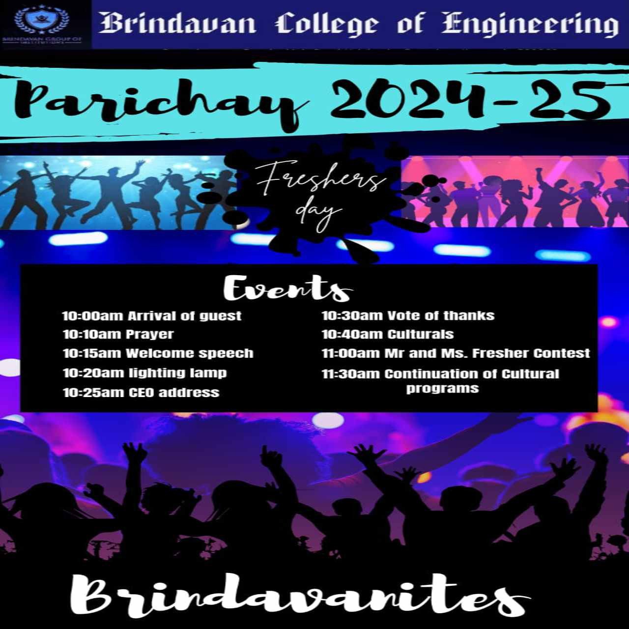 UG Freshers Day Celebrations on 21st November 2024